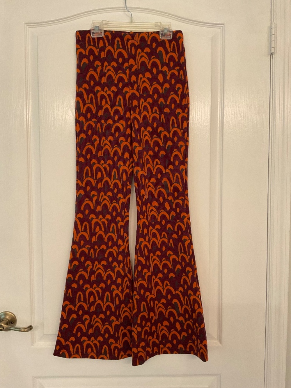 Parfois Bell Bottom 70’s Look Rust Orange Pants size S